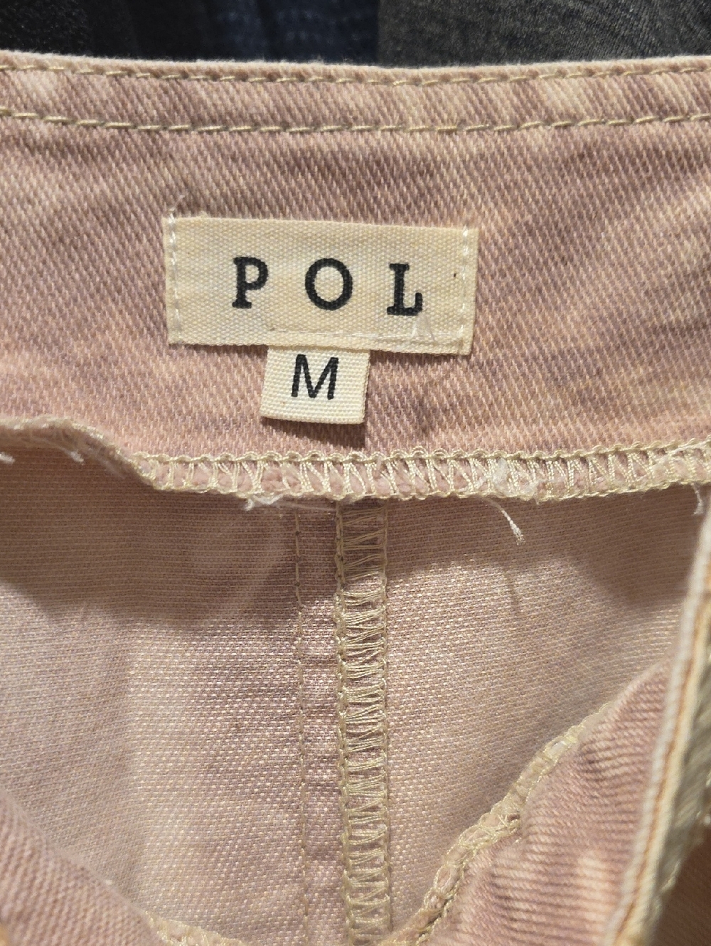POL Pink Washed Denim Eyelet Wide-Leg Jumpsuit - Picture 3 of 16